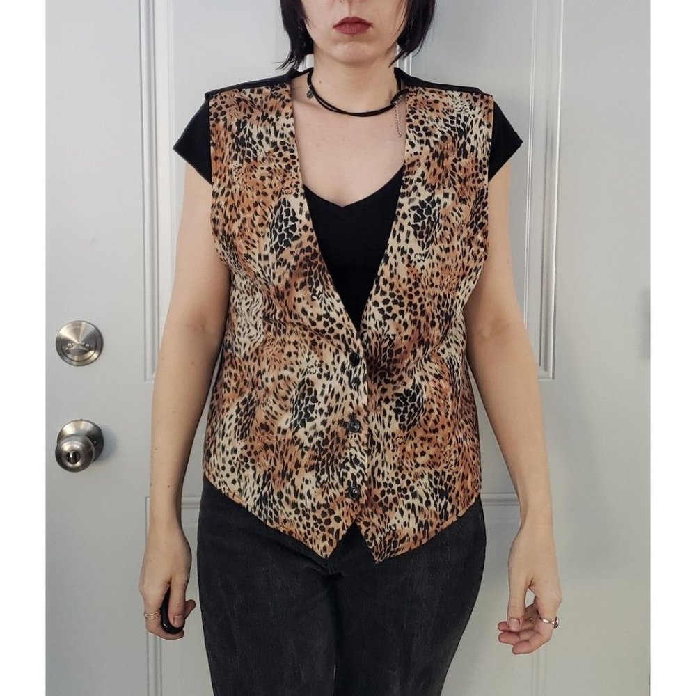 90s‎ Animal Print Vest